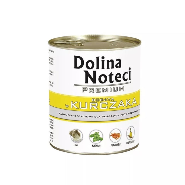 Konservai šunims su vištiena Dolina Noteci Premium 800 g