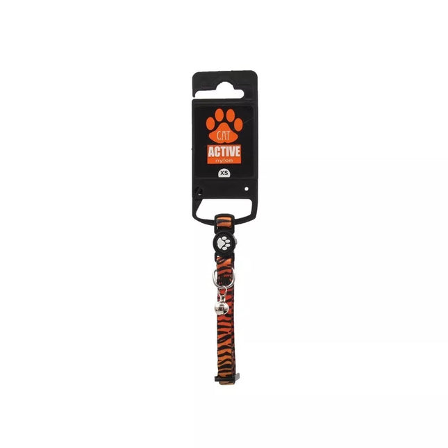 Antkaklis katėms Active Cat XS, 1x19-31 cm, tigro kailio raštas