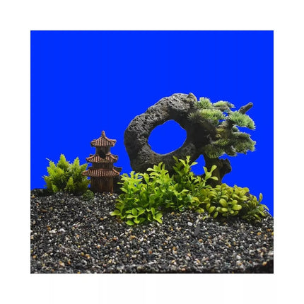 Dekoracija akvariumui Azijos šventykla, 10x9x14,5 cm
