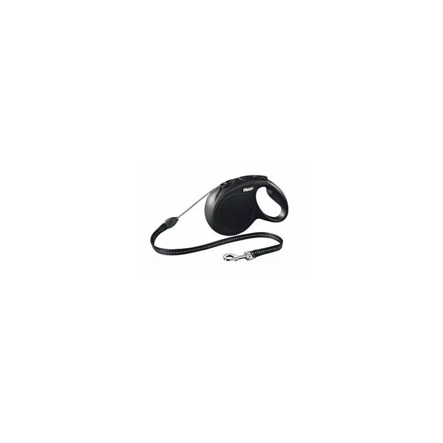 Automatinis pavadys-virvutė Flexi New Classic M juodas, 8 m,