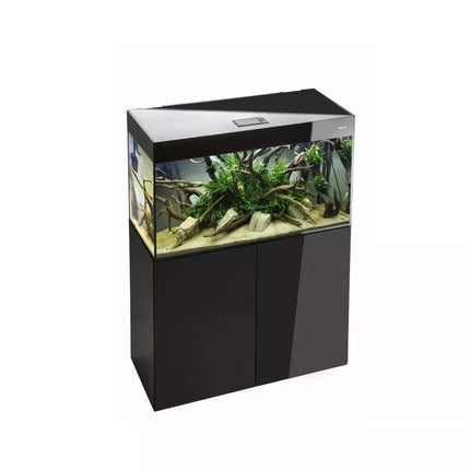 Glossy 80 ST Day&Night akvariumas stačiakampis, juodas, 80x35x50 cm