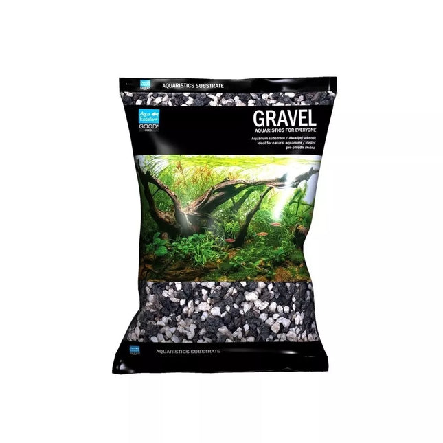 Gruntas akvariumui, juodai baltas, 4-8 mm, 3 kg