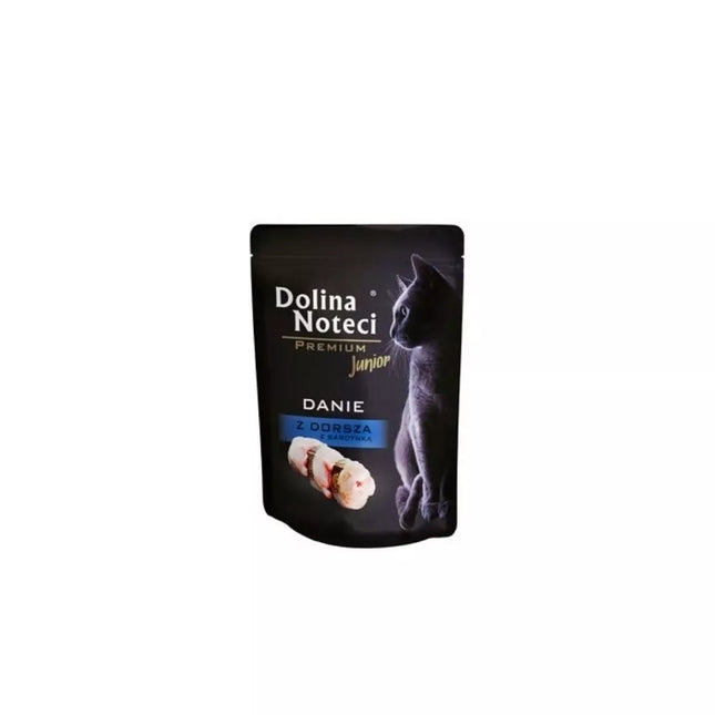 Guliašas jaunoms katėms su menke ir sardinėmis Dolina Noteci Dish, 85 g
