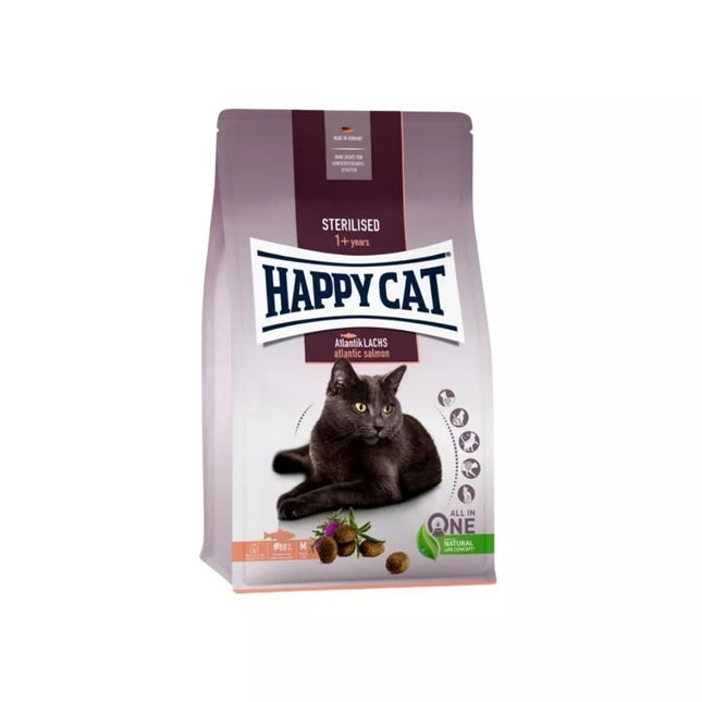 Happy Cat visavertis pašaras sterilizuotoms katėms su lašiša Sterilised Atlantik Lachs, 4 kg
