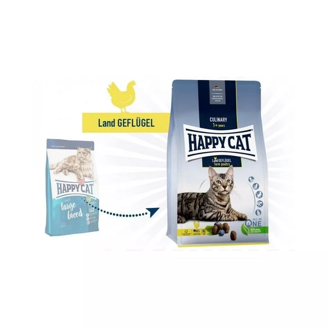Happy Cat visavertis pašaras suaugusioms katėms su paukštiena Culinary LandGeflugel, 300 g