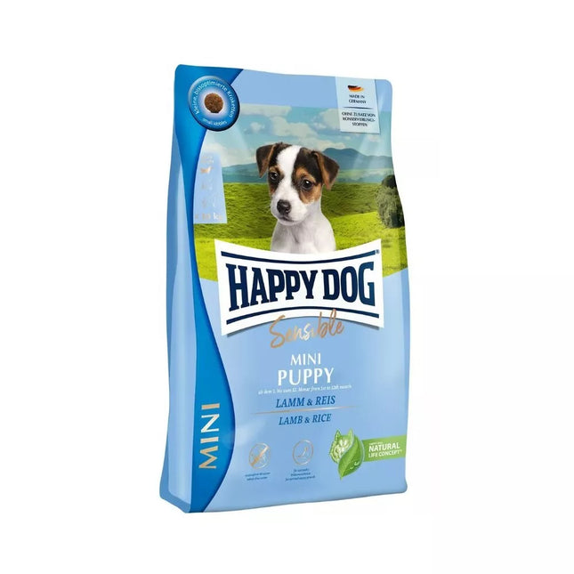 Happy Dog Mini Puppy Lamb&Rice pašaras su ėriena ir ryžiais jauniems šuniukams, 800 g