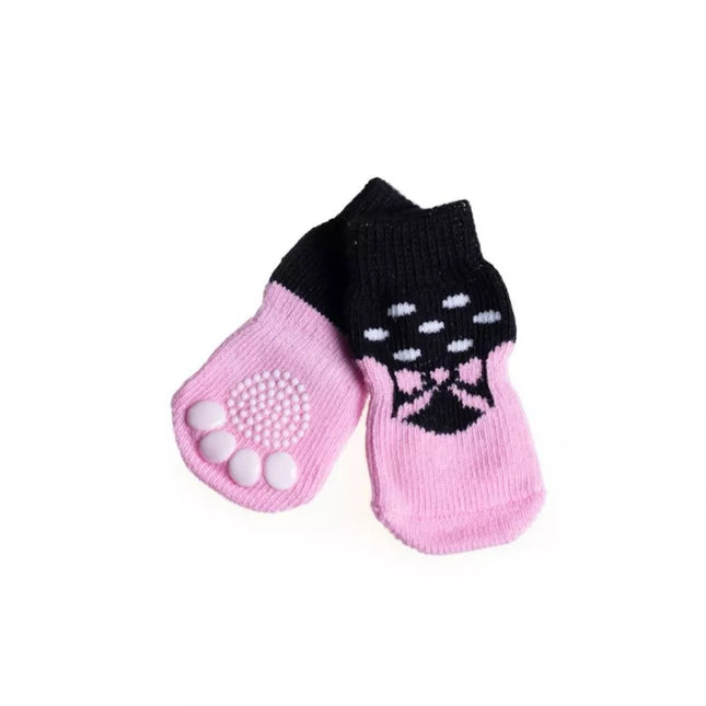 Kojinės šunims Pink Bow, M, 4 vnt.