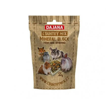 Kreida graužikams mineralinė su vaisiais ir vitaminais, Country Mix, 55 g