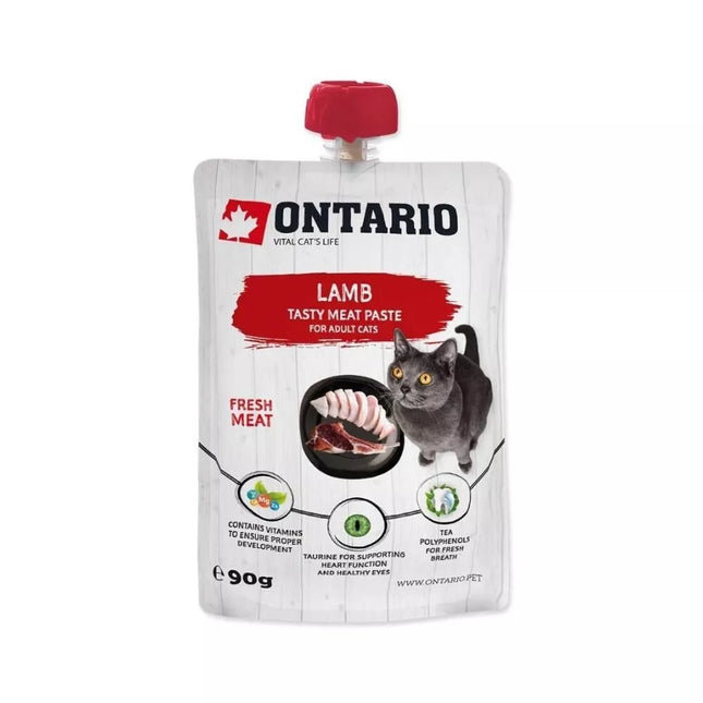 Ontario drėgnas suaugusių kačių maistas su ėriena, 90 g