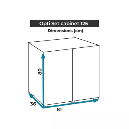 Opti Set 125 spintelė stačiakampė, balta, 81x36x80 cm