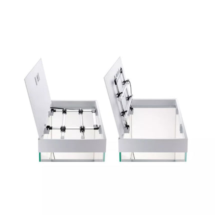 Opti Set 130 akvariumas stačiakampis, baltas, 61x41x56 cm, 130 l