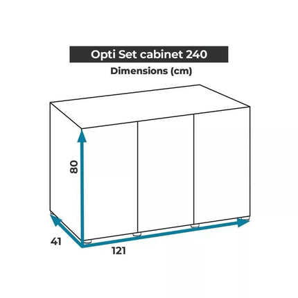 Opti Set 240 spintelė stačiakampė, juoda, 121x41x80 cm