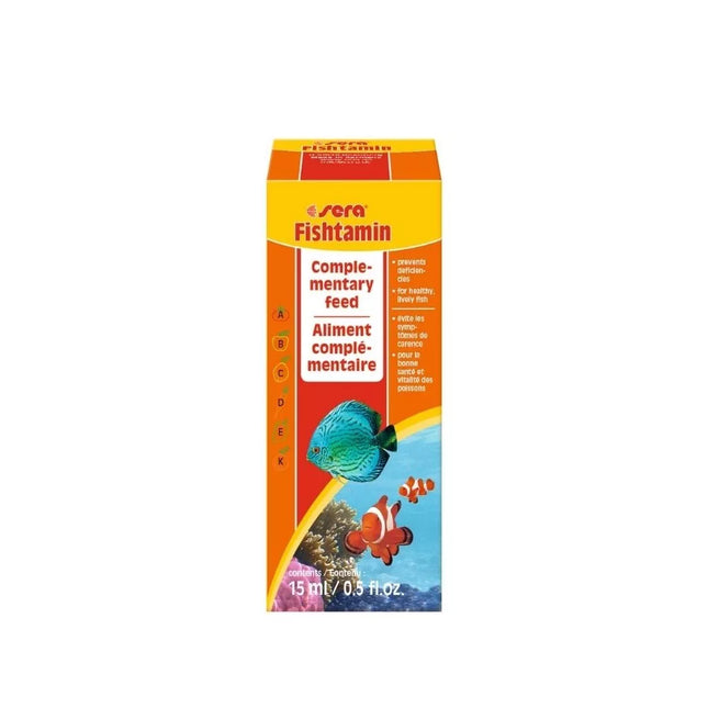 Sera akvariumo priežiūros priemonė Fishtamin, 15 ml