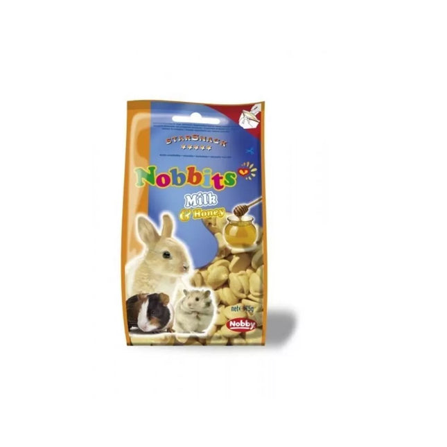 Skanėstas graužikams su pienu ir medumi, Nobbits, 75 g
