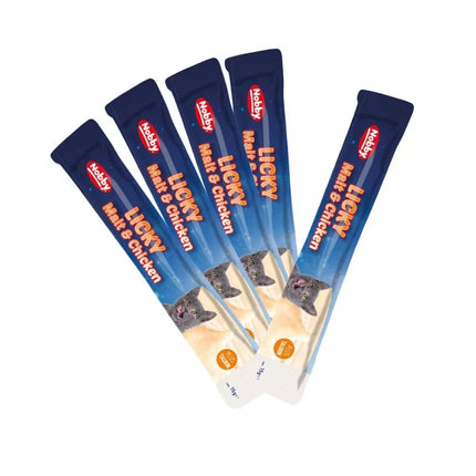Skanėstas katėms su malt pasta ir vištiena Licky, 5x15 g
