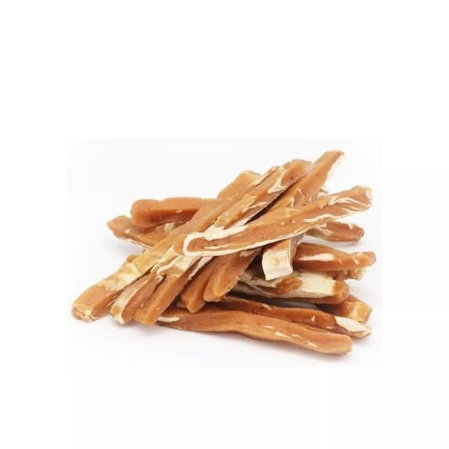 Skanėstas šunims pagaliukai su lašiša ir balta žuvimi, 500 g