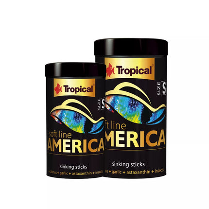 Maistas visaėdėms ir mėsėdėms Amerikos žuvims, minkštas Soft Line America S 100 ml