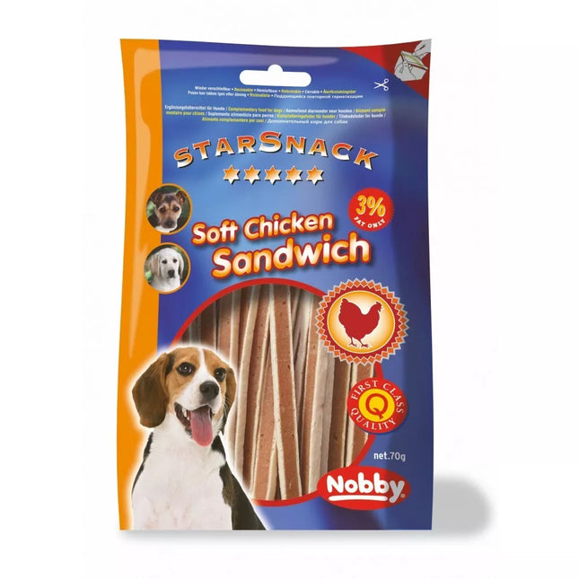 Skanėstai šunims, minkšti vištienos ,,sumuštinukai" StarSnack , 70 g