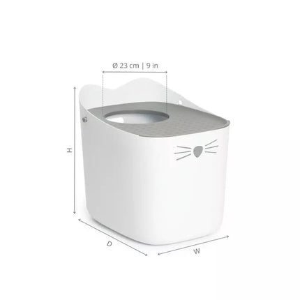 Uždaras tualetas katėms Pixi Box, pilkas