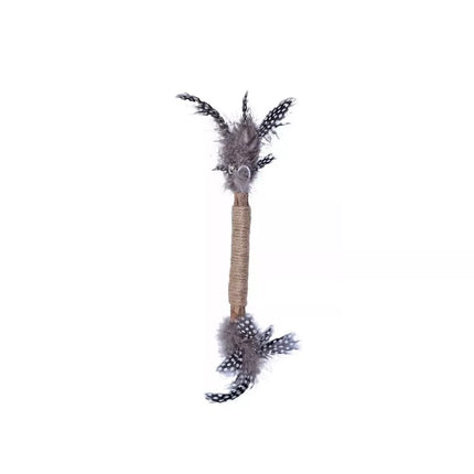 Žaislas katėms matatabi lazdelė su plunksnomis, 4,5x8 cm
