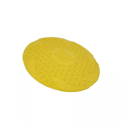 Žaislas šunims guminė skraidanti lėkštė, geltona, 18 cm
